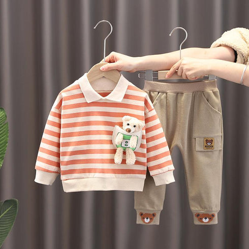 Children's Spring and Autumn Set Three-Piece Set